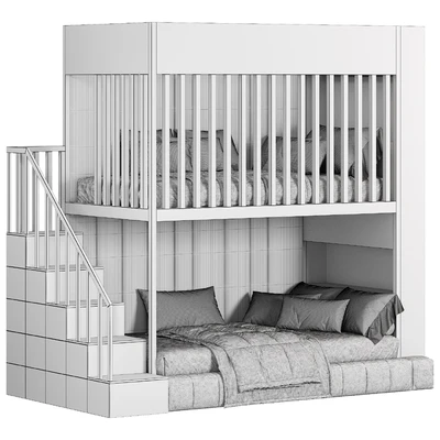 Designer two-level bed Kids room — Ver 5