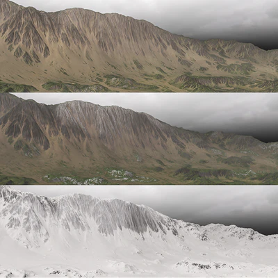 Mountains Terrain - 3 textures — Ver 4