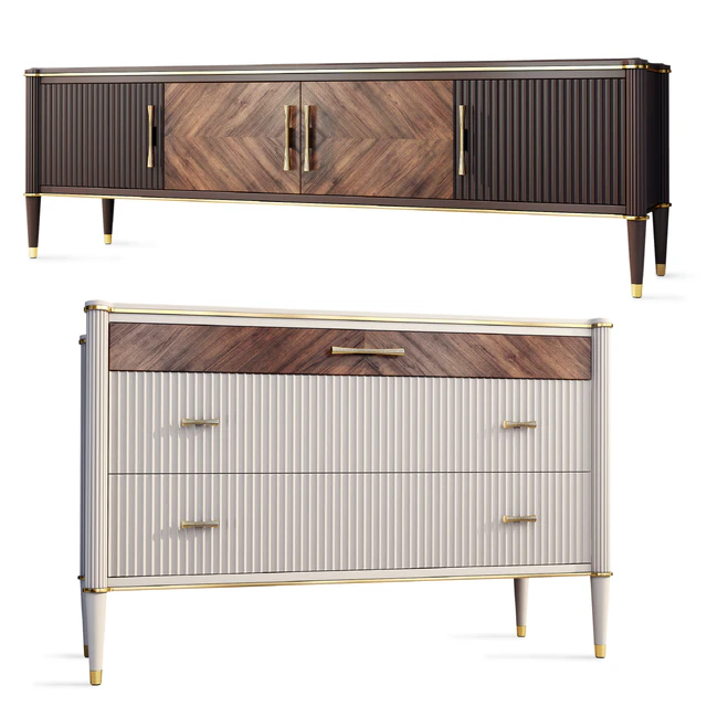 Chest of drawers and TV stand Venice. Dresser, sideboard by Classico Italiano — Descargar