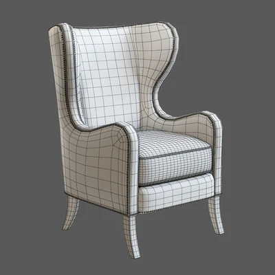 Dempsey Wingback Chair Bourbon Leather — Вид 2