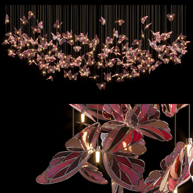 Light stained glass Vargov Design - Butterfly — Скачать