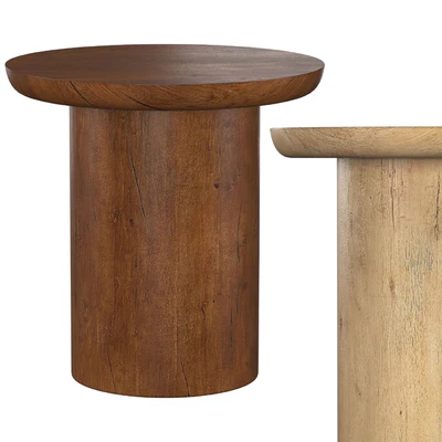 OSLO PEDESTAL ROUND SIDE TABLE — View 1