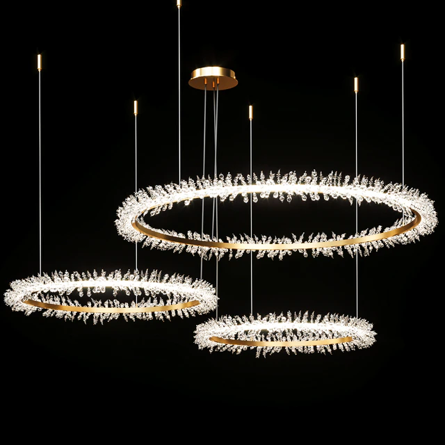 Crystal ring luxury combination LED chandelier THERA — Descargar