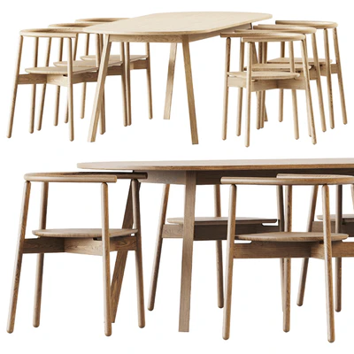 Triangle Leg Table by Hay and Mars Armchair by Branca Lisboa — Ver 1