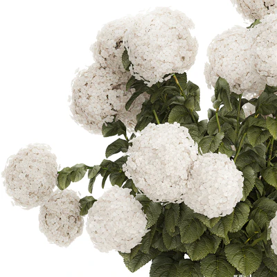 Large lush festive bouquet in a glass green vase with white hydrangea. Set 582. — Ver 3