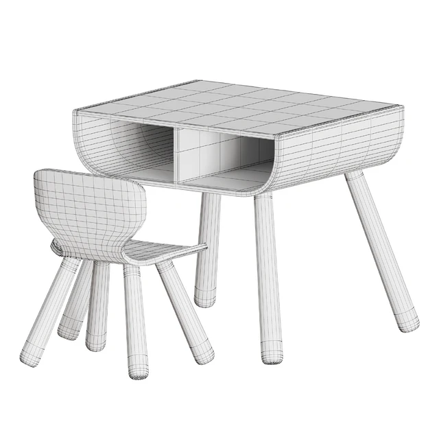 Plan Toys Black Table and Chair — Descargar