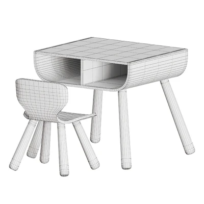 Plan Toys Black Table and Chair — Ver 2
