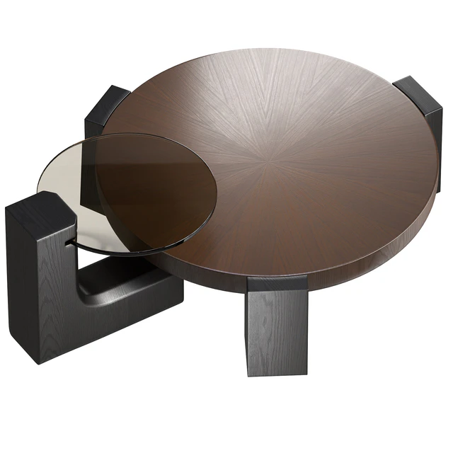 Rhuardhi Modern Round Wood Coffee — Descargar