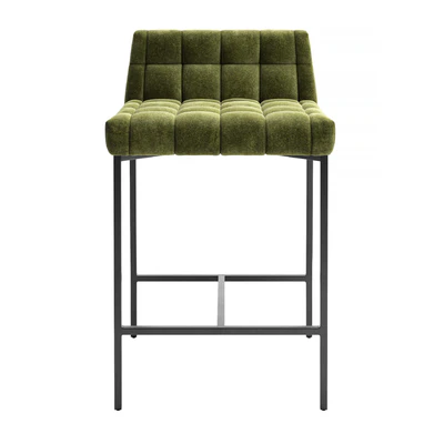 CB2 Gabe Pesto Tufted Low Back Counter Stool — Вид 3
