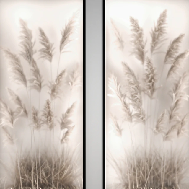 Phytomodule, phytobox and a vertical garden of dried flowers in a niche behind translucent glass cortaderium. Bouquet 282. — Descargar