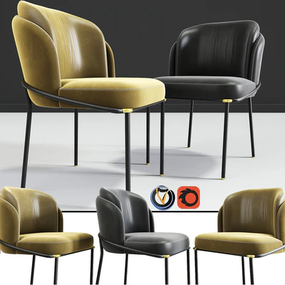 Minotti Fil Noir Dining Chair — Ver 1