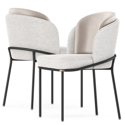 FIL NOIR chair and LOU Table by Minotti — Вид 3