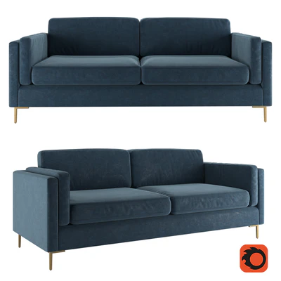 Rosalina 84 Blue Velvet Sofa — Ver 1