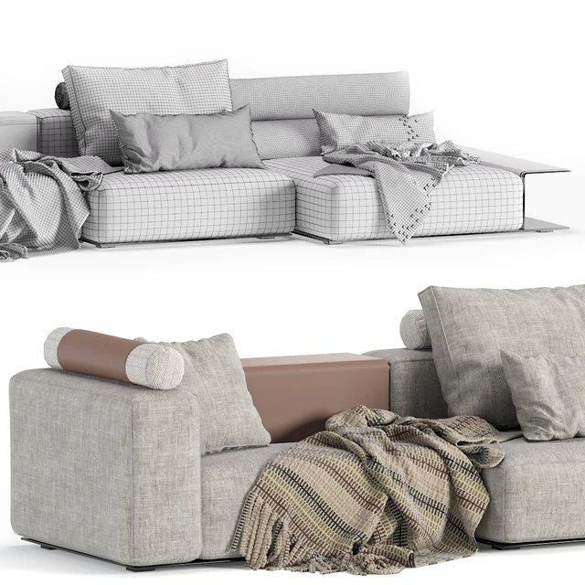 Westside Modular Sofa Poliform 3 Seat 2 Version — Скачать