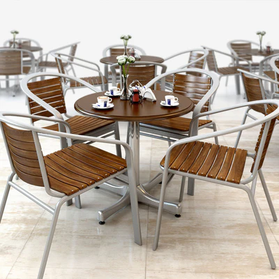 Table and chears for street cafe — Ver 1