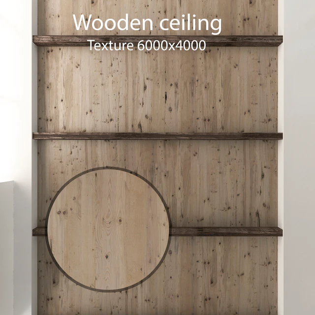 Wooden ceiling with beams 12 — Descargar