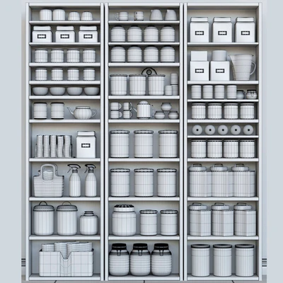 Wardrobe with kitchen accessories. Kitchenware — Ver 2