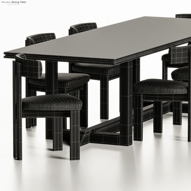 Es Taller Wooden Dining Table with Chairs — Скачать