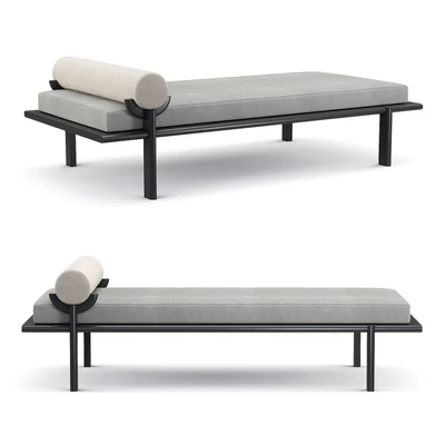 Vonnegut Kraft - Black crescent lounge daybed — Вид 1