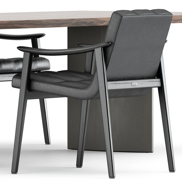 FYNN chair and LINHA DINING TABLE 4 by Minotti — Скачать