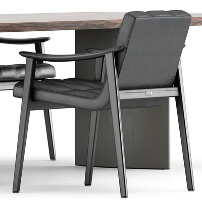 FYNN chair and LINHA DINING TABLE 4 by Minotti — Вид 4