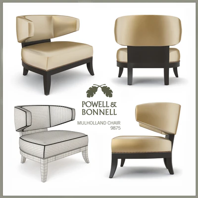 Powell and Bonnell Mulholland Chair and Ottoman — Ver 3