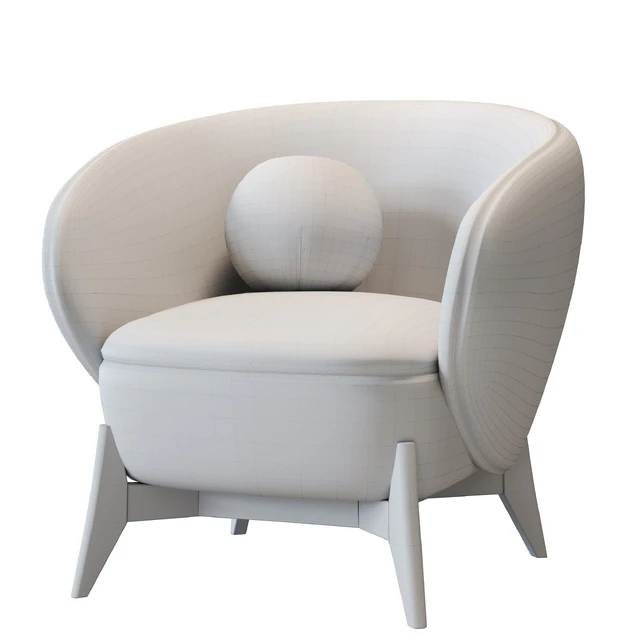 Armchair Tilar Cozy White — Descargar