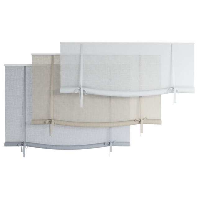 Roman Curtains 202 | Sheer Roller Blind with bows — Скачать
