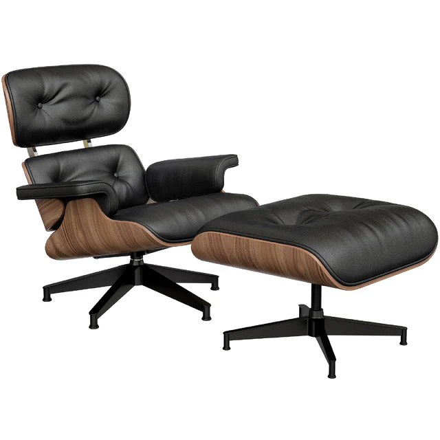 Eames Style Lounge Chair & Ottoman — Скачать