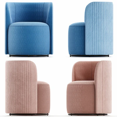 Ditre Italia CHLOÈ LUXURY Upholstered fabric easy chair — Ver 1