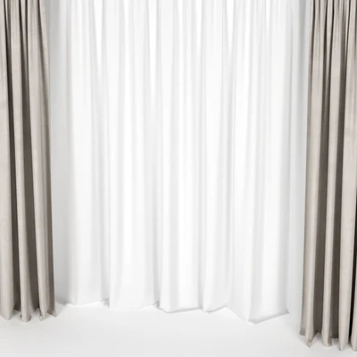 Beige curtains with tulle. — Ver 2
