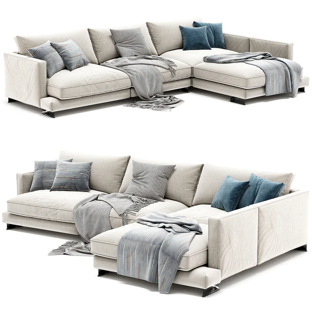 Flexform Long Island Chaise Longue Sofa — Descargar