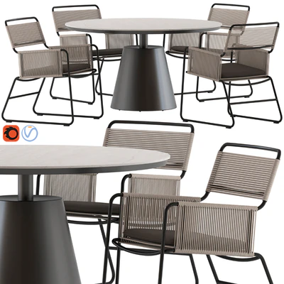 Coco Republic Milan Chair and Polo Table — Ver 1