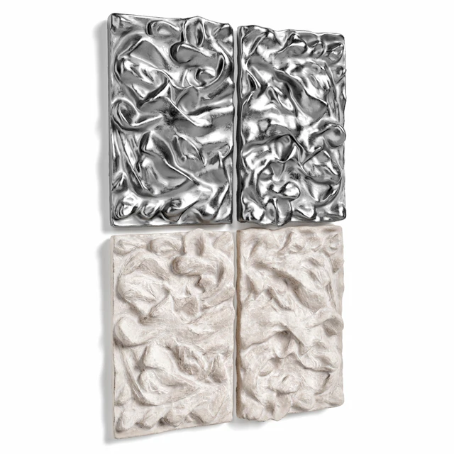 Relief metal and plaster wall panel — Descargar