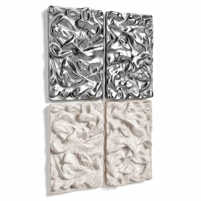 Relief metal and plaster wall panel — Ver 3