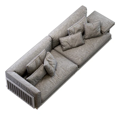 122 Belle Reeve Sofa Brass & Walnut — Ver 1
