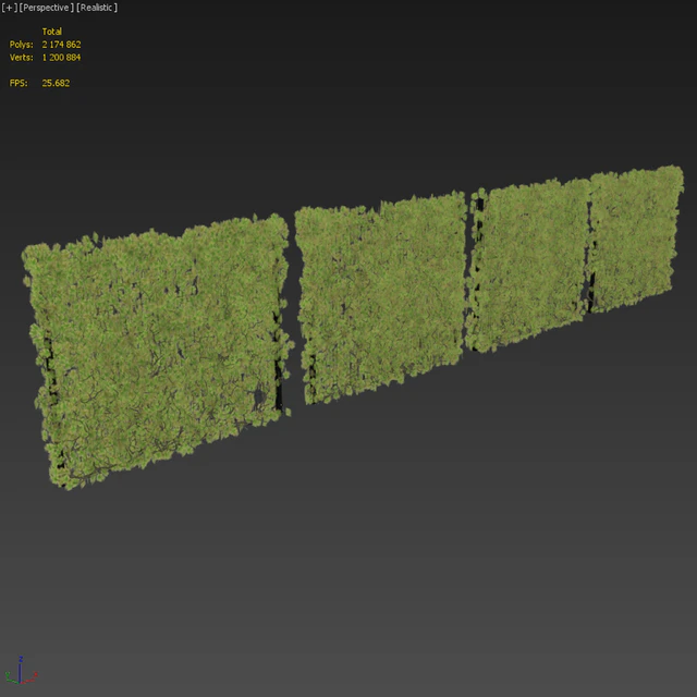 Metal Fence 3D (H - 203) with Ivy v3 — Скачать