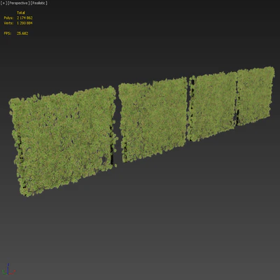 Metal Fence 3D (H - 203) with Ivy v3 — Вид 2