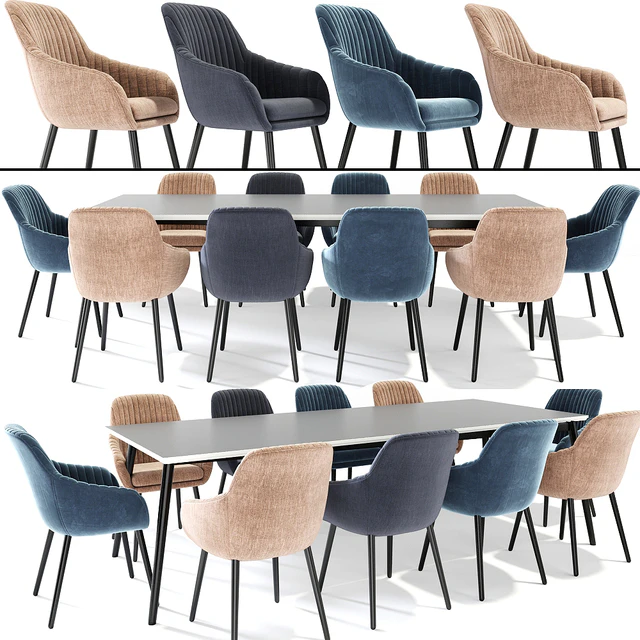 Rochelle Dining Table Chair Set — Скачать