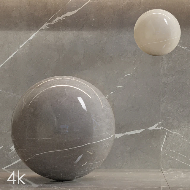 Marble Set 04 - Bundle - 2 Types of Pulpis: Grey and Beige / 4k — Скачать