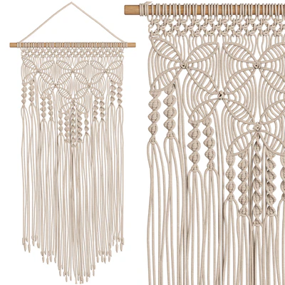 Wall Hanging Braided Boho Macrame Woven Handmade Art Tapestry Home Room Decor — View 1