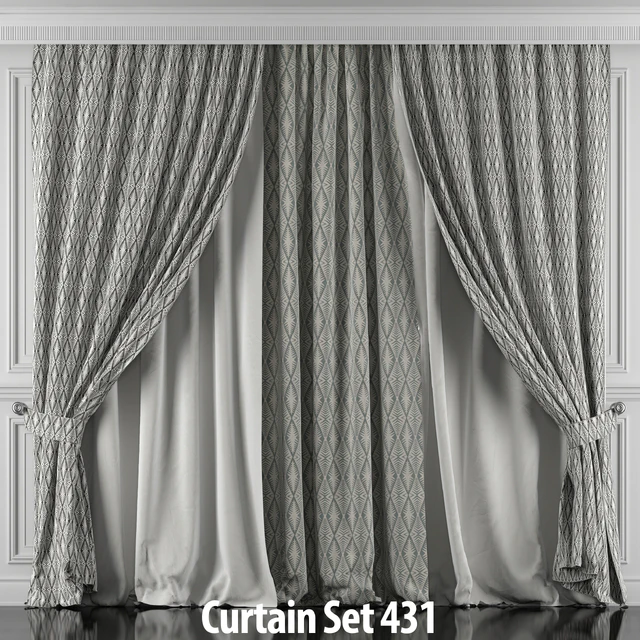 Curtains with window and moldings 426-431 — Download