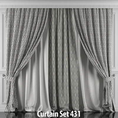 Curtains with window and moldings 426-431 — View 2