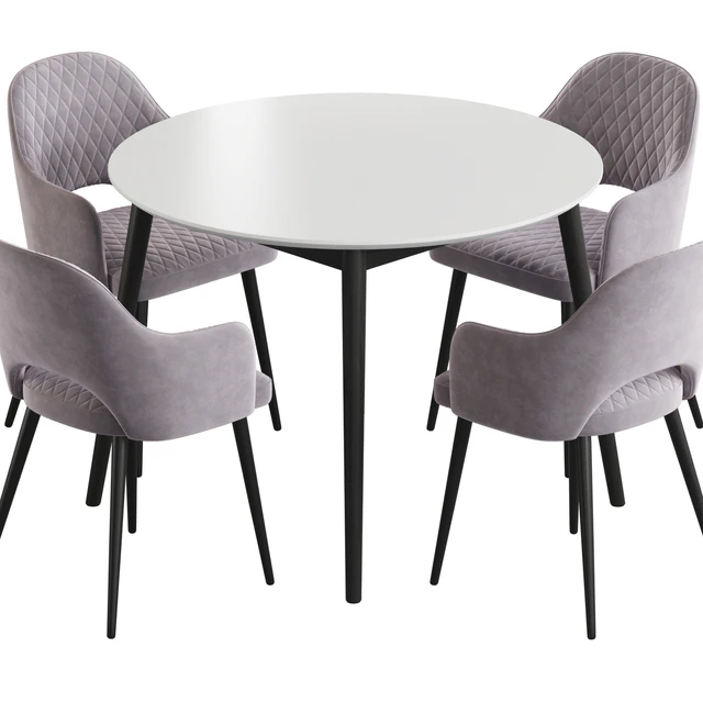 Linda table Leman chair Dining set — Descargar