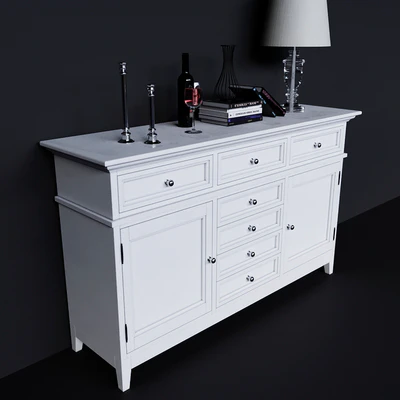 Chest high with facades and drawers center Dantone Home — Ver 2