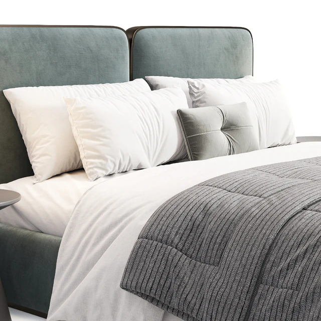 Gem Upholstered King Queen Bed — Скачать