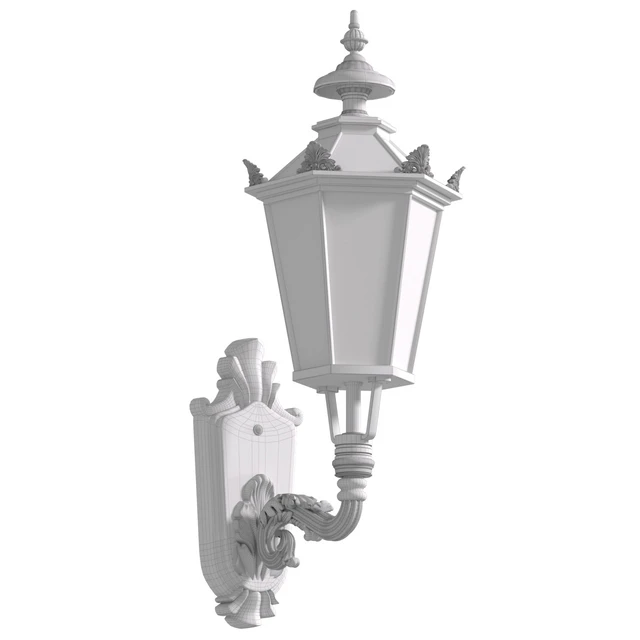 Outdoor wall streetlight. Classical Outdoor Wall Lamp Lighted Lantern Sconce — Descargar