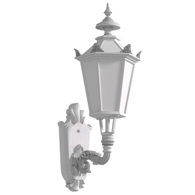 Outdoor wall streetlight. Classical Outdoor Wall Lamp Lighted Lantern Sconce — Ver 2