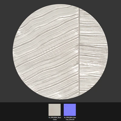 Round abstract plaster painting — Ver 3