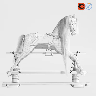 Rocking Horse Pony chair toy Rocker for Kids — Вид 3
